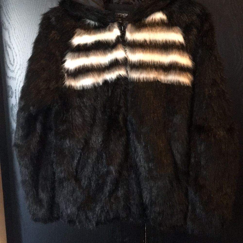 Topshop faux fur bomber